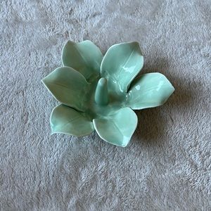ceramic succulent ring/jewelry holder